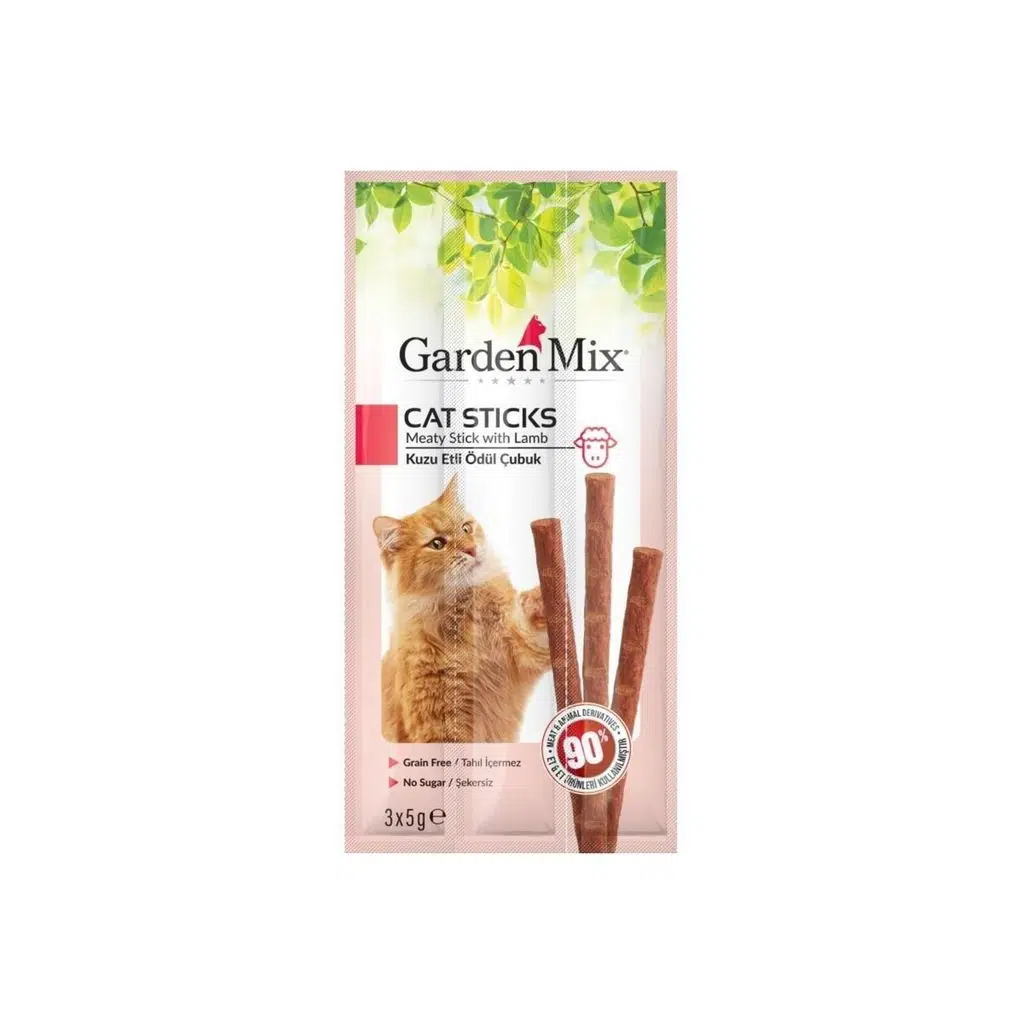 Gardenmix Kuzu Etli Kedi Stick Ödül 3*5g