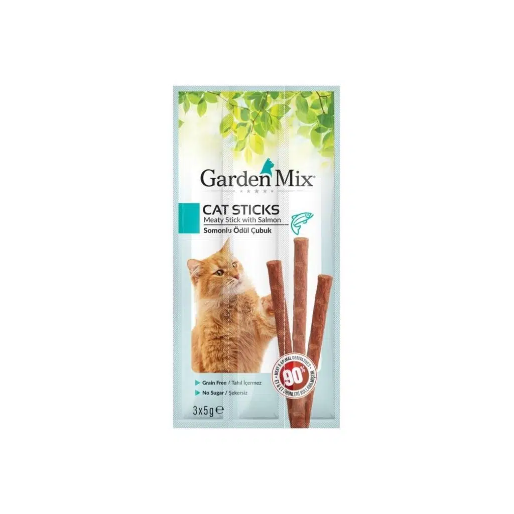 Gardenmix Somonlu Kedi Stick Ödül 3*5g