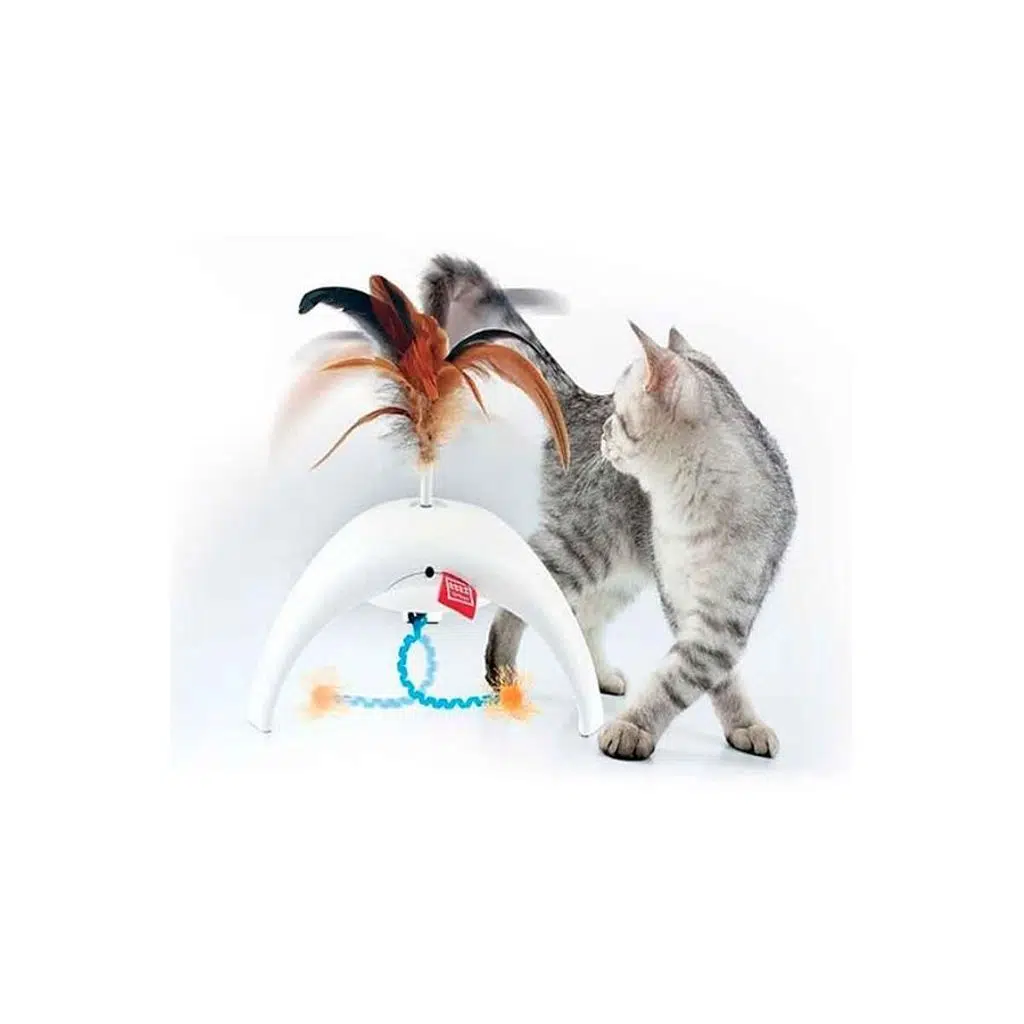 Gigwi Hareket Sensörlü-Doğal Tüylü Kedi Oyuncağı