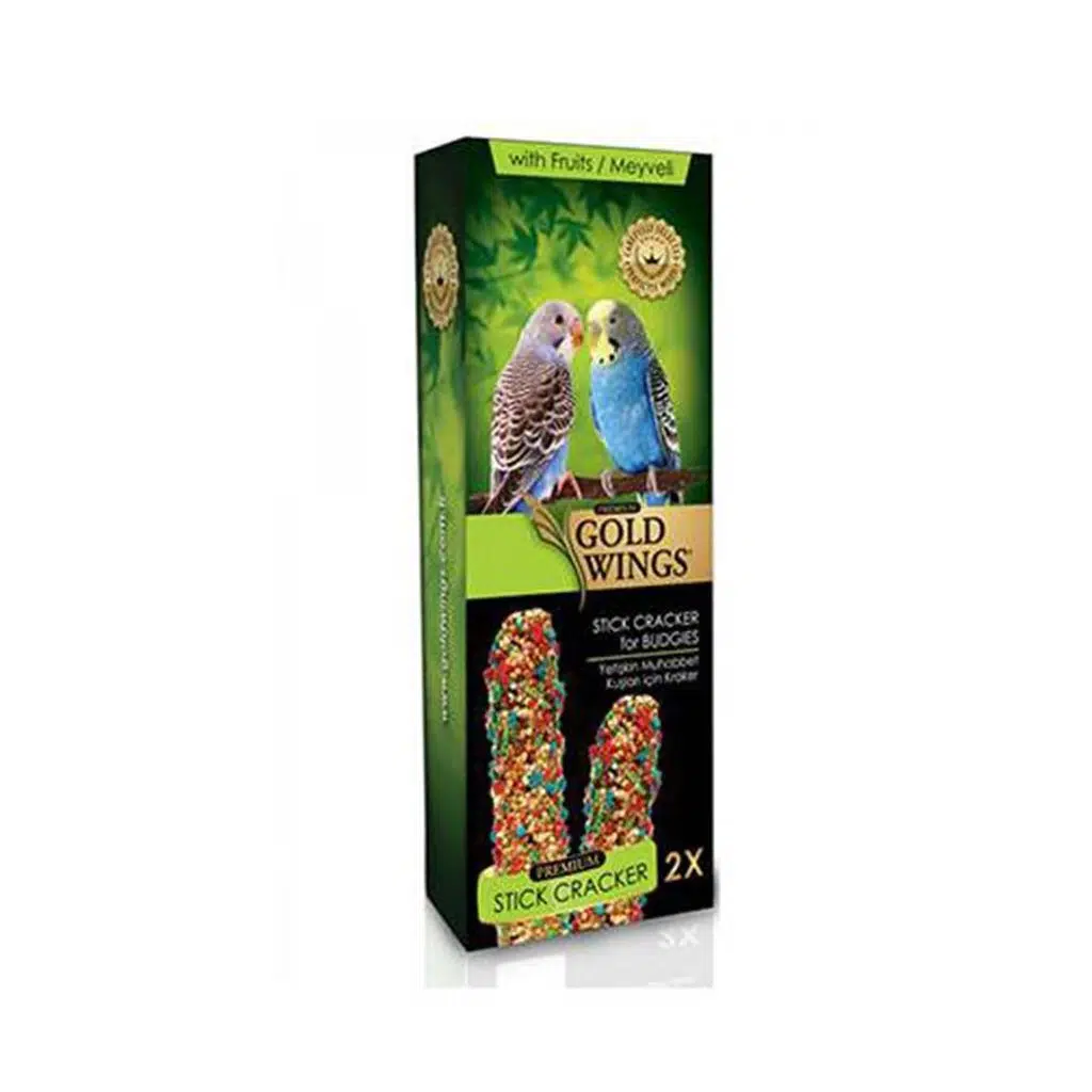 Gold Wings Premium Meyveli Muhabbet Kuşu Krakeri 2X60 GR