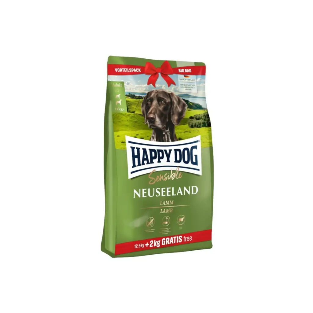 Happy Dog Neuseeland Kuzu Etli Köpek Maması 12.5+2 Kg