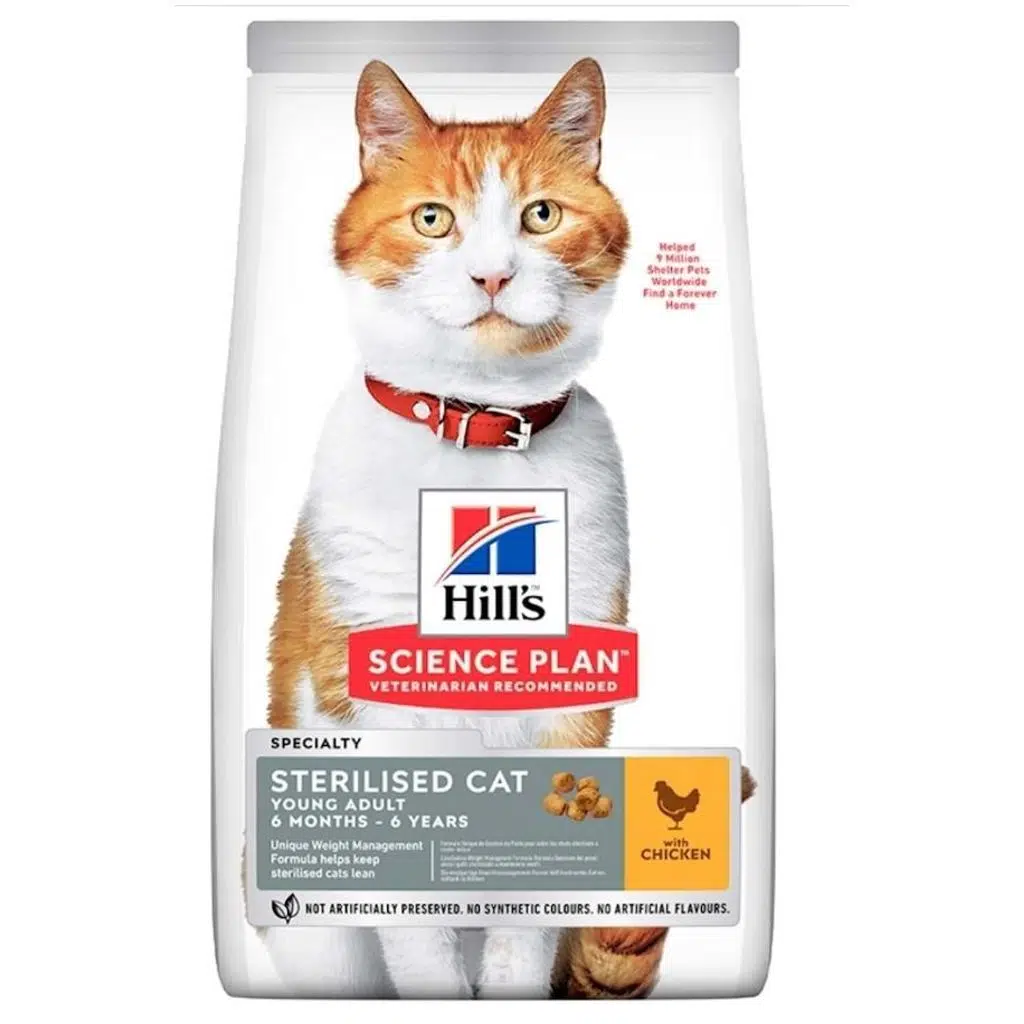 Hills Cat Sterilised Kısır Tavuklu Kedi Maması 8+2 kg