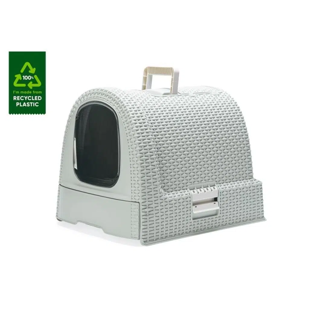 Karlie Çekmeceli Kapalı Kedi Tuvaleti MAVİ