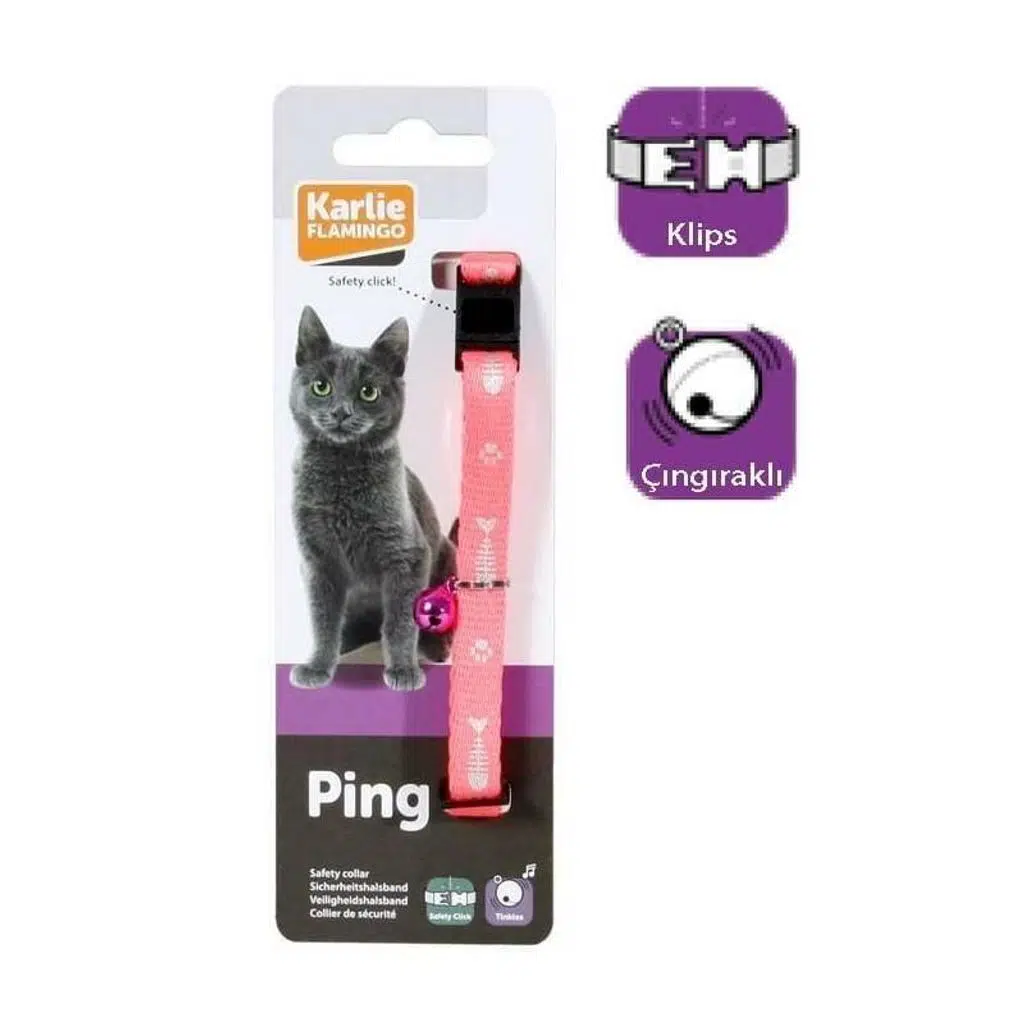 Karlie pembe kedi boyun tasması 30 Cm