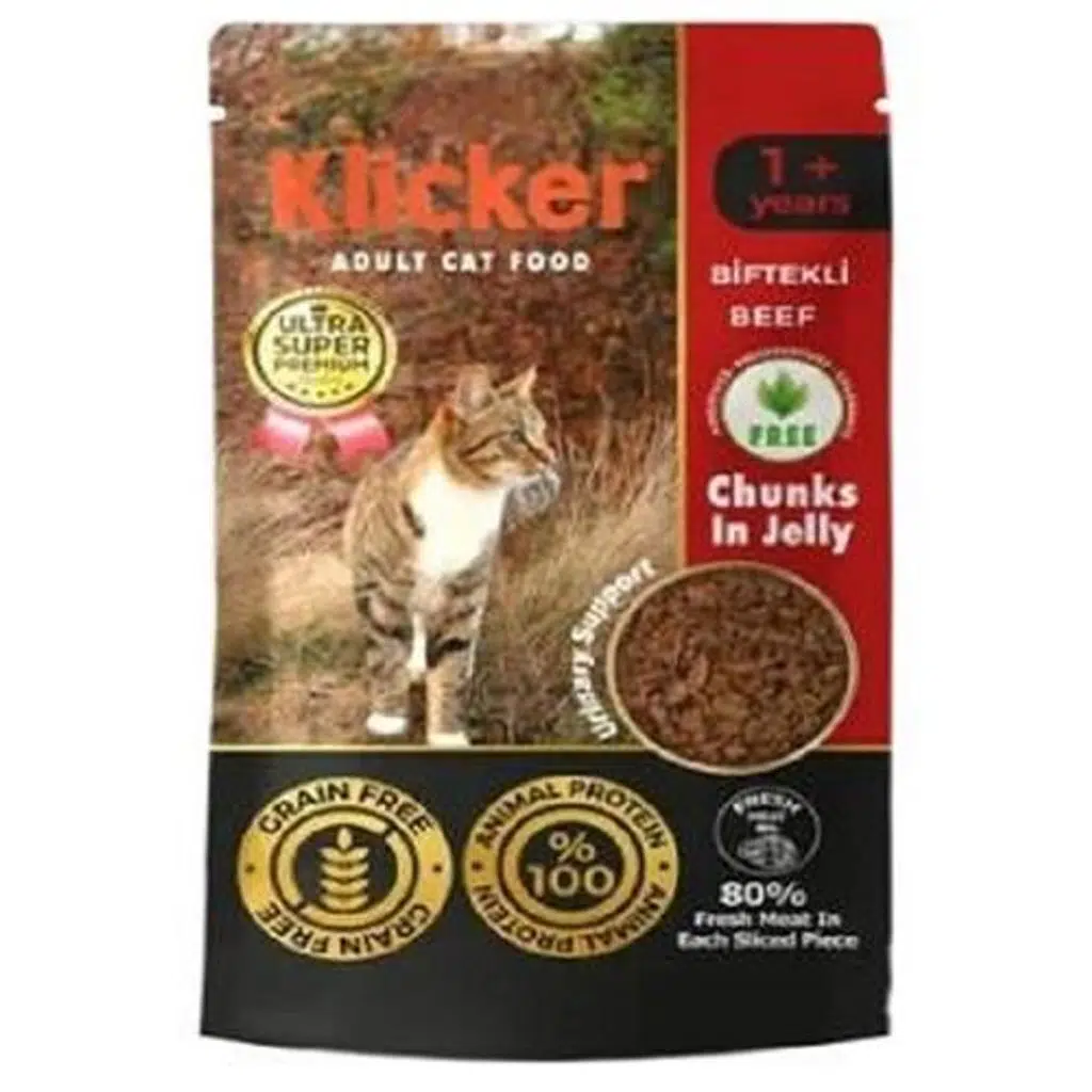 Klicker Biftekli Kedi Konservesi 85 Gr