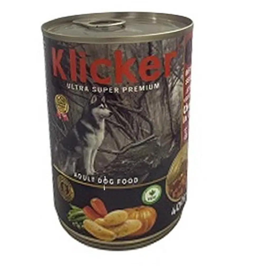 Klicker Biftekli Sebzeli Köpek Konservesi400 gr 