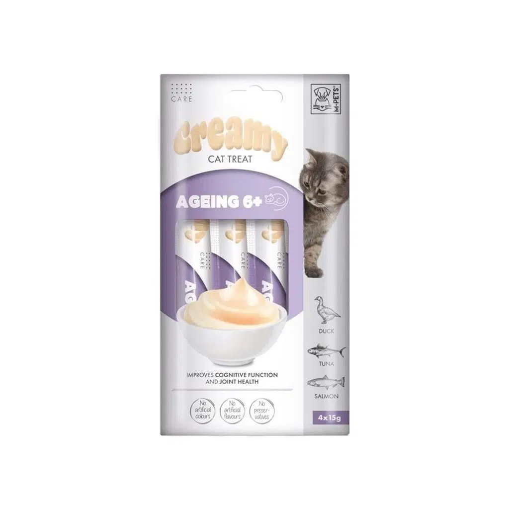 M-PETS Agein 6 Creamy Kedi Ödülü 4X15GR