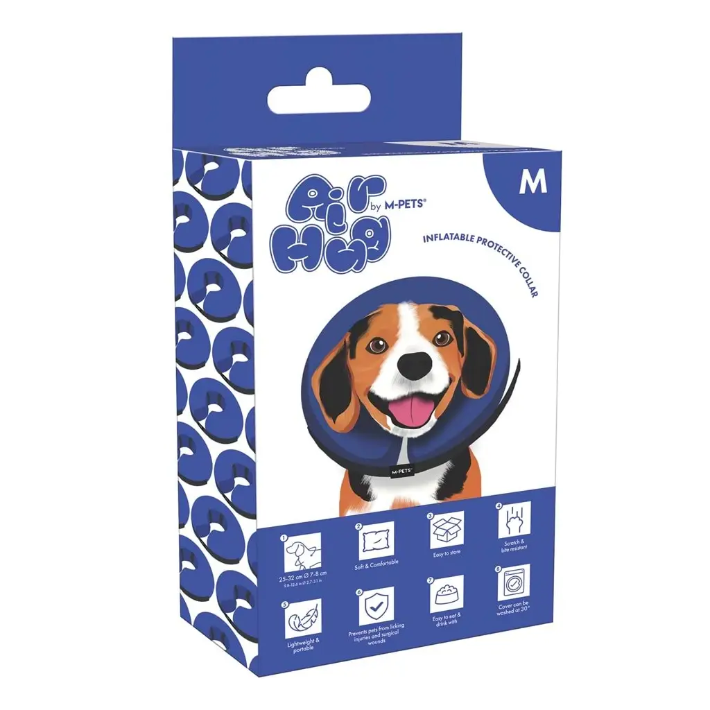M-PETS AIR HUG ŞİŞİRİLEBİLİR KORUYUCU YAKA TASMA (M)
