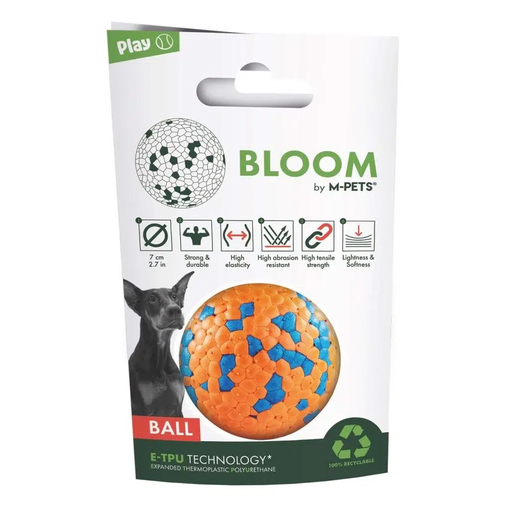 M-PETS BLOOM BALL OYUN TOPU PARÇALANMAZ ORANGE/BLUE
