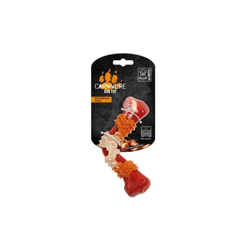 M-PETS CARNIVORE DOG TOY BOOMERANG BONE PASTIRMA AROMALI