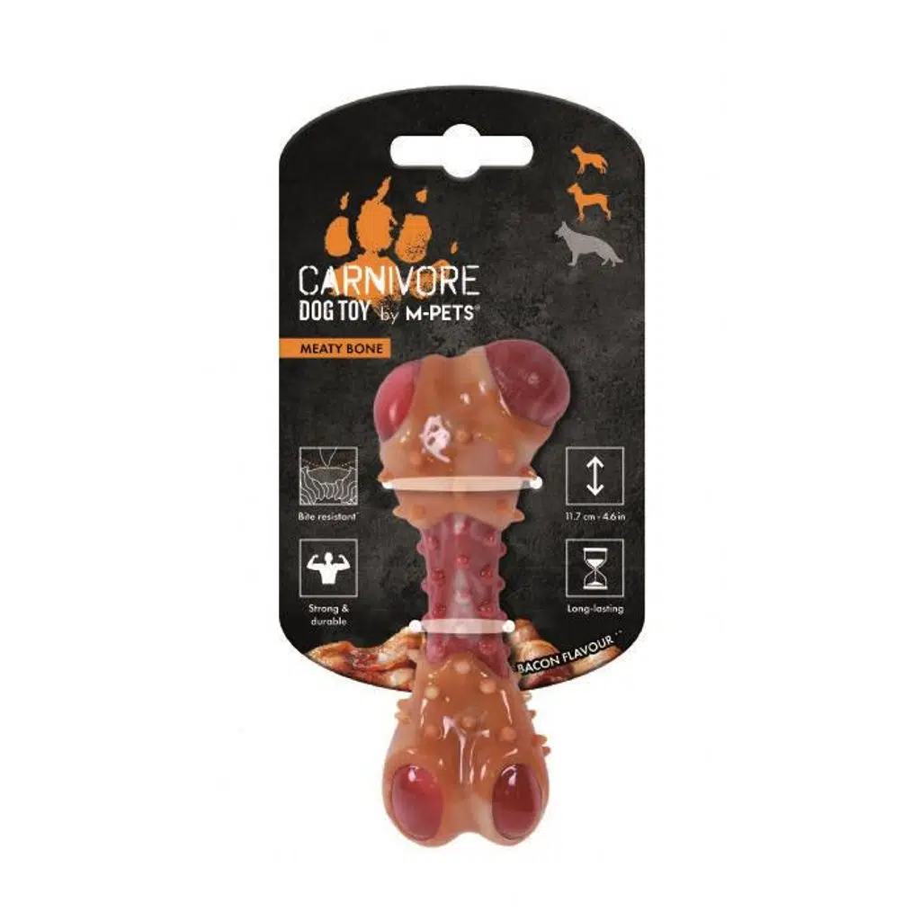 M-PETS CARNIVORE DOG TOY MEATY BONE (S) PASTIRMA AROMALI