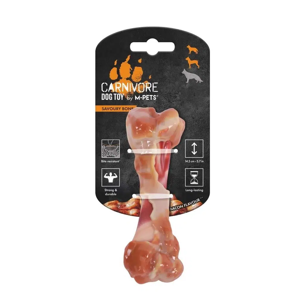 M-PETS CARNIVORE DOG TOY SAVOURY BONE PASTIRMA AROMALI