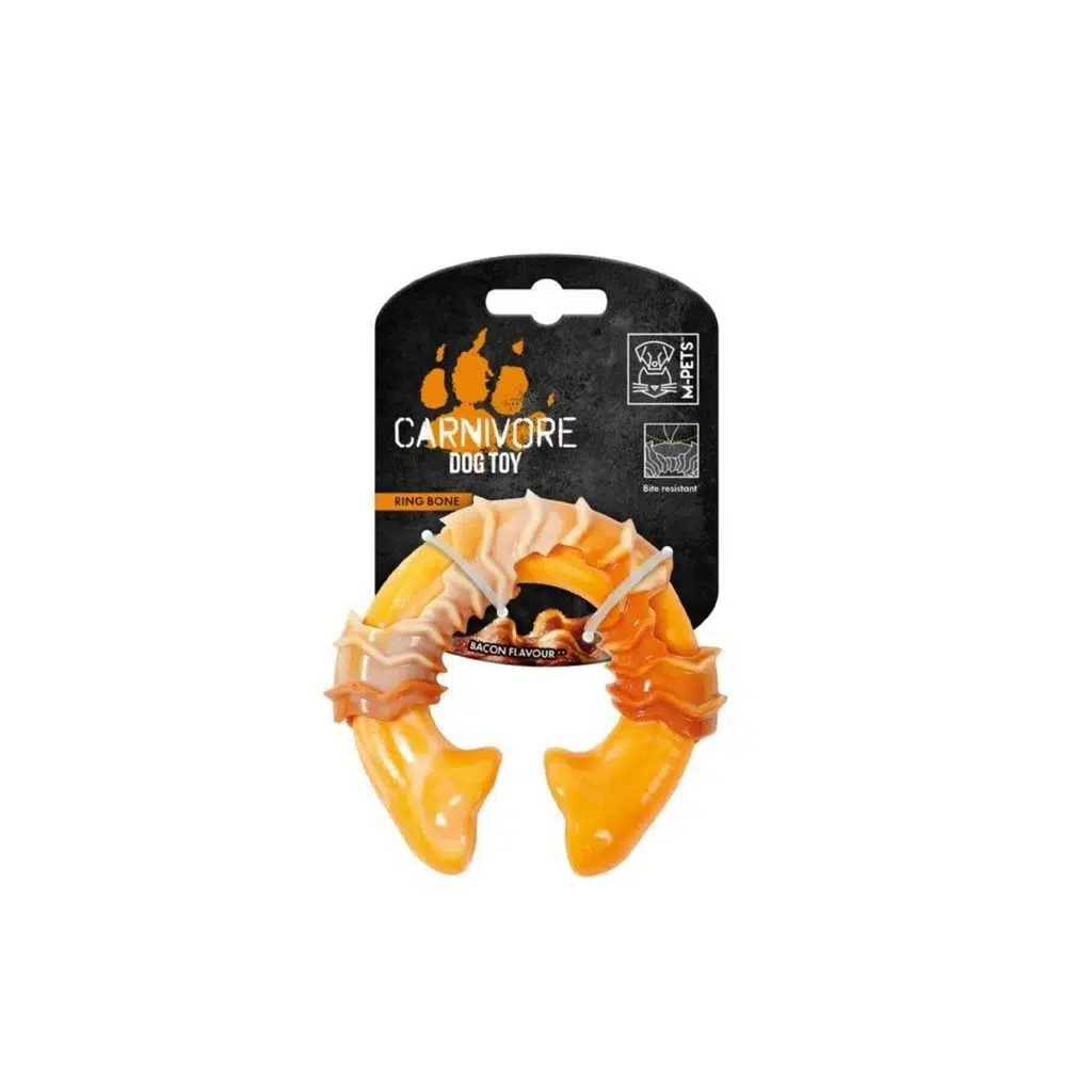 M-PETS CARNIVORE DOG TOY RING BONE PASTIRMA AROMALI
