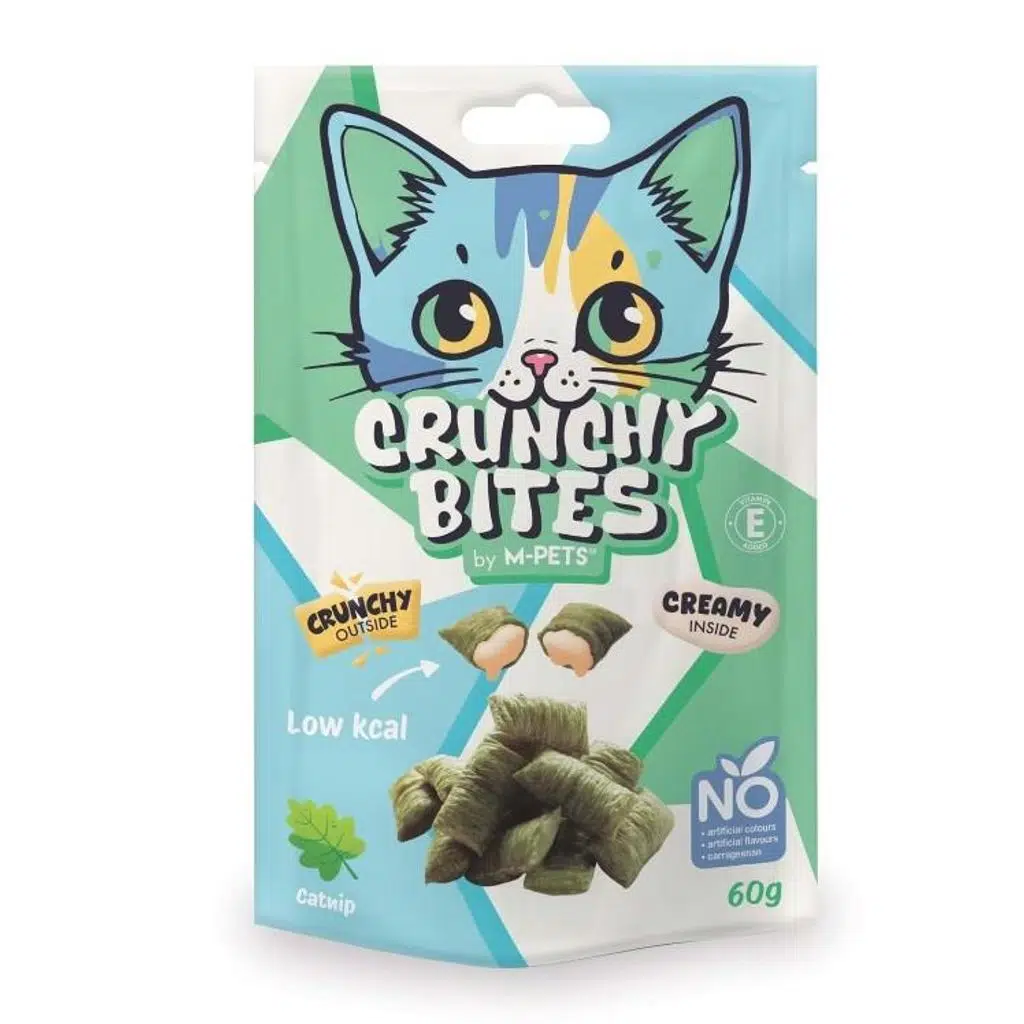 M-Pets Crunchy Bites Kedi Otlu Kedi Ödül Maması 60gr