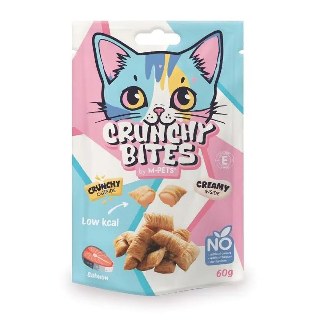 M-Pets Crunchy Bites Somonlu Kedi Ödül Maması 60gr