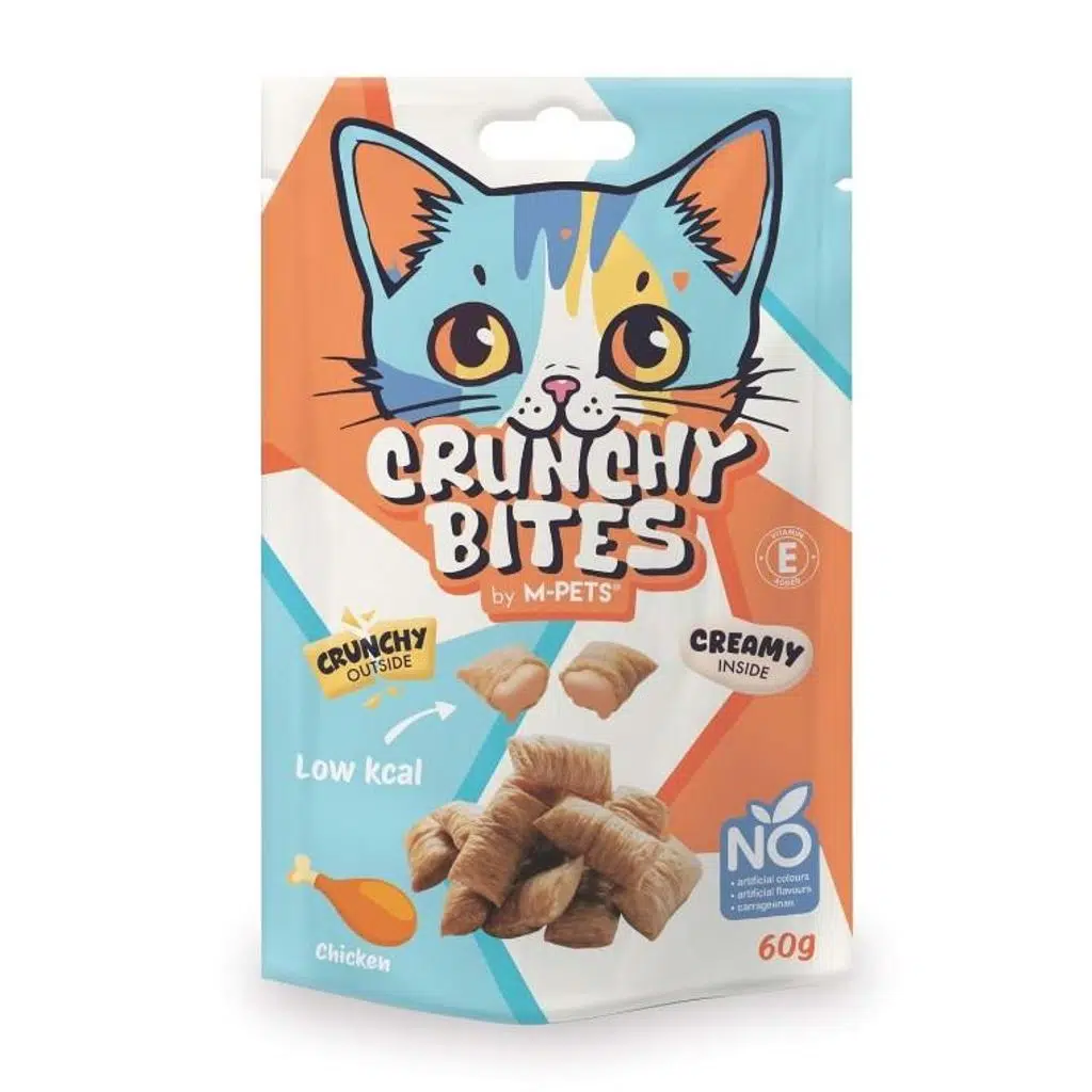 M-Pets Crunchy Bites Tavuklu Kedi Ödül Maması 60gr
