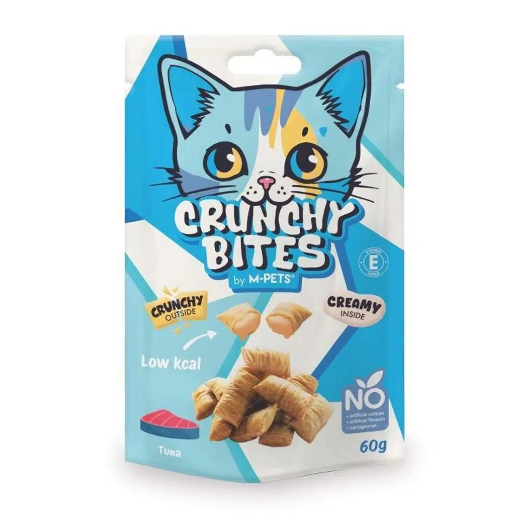 M-Pets Crunchy Bites Ton Balıklı Kedi Ödül Maması 60gr