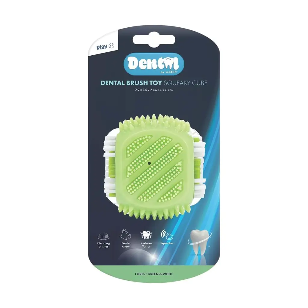 M-PETS DENTAL SQUEAKY CUBE DİŞ FIRÇALI KÖPEK OYUNCAĞI