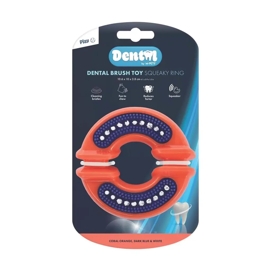 M-PETS DENTAL SQUEAKY RING DİŞ FIRÇALI KÖPEK OYUNCAĞI
