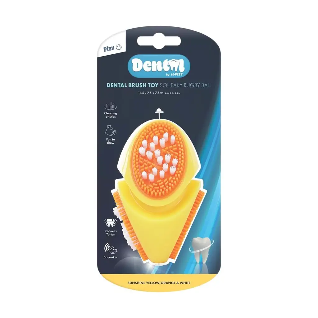 M-PETS DENTAL SQUEAKY RUBY BALL DİŞ FIRÇALI KÖPEK OYUNCAĞI