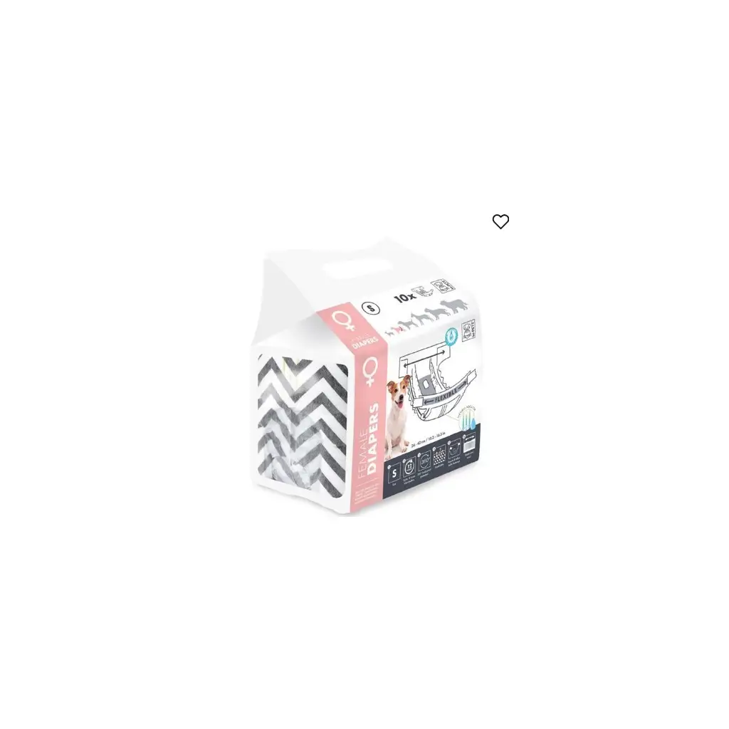 M-PETS DIAPERS DİŞİ KÖPEKLER İÇİN KÜLOT (S) 10LU