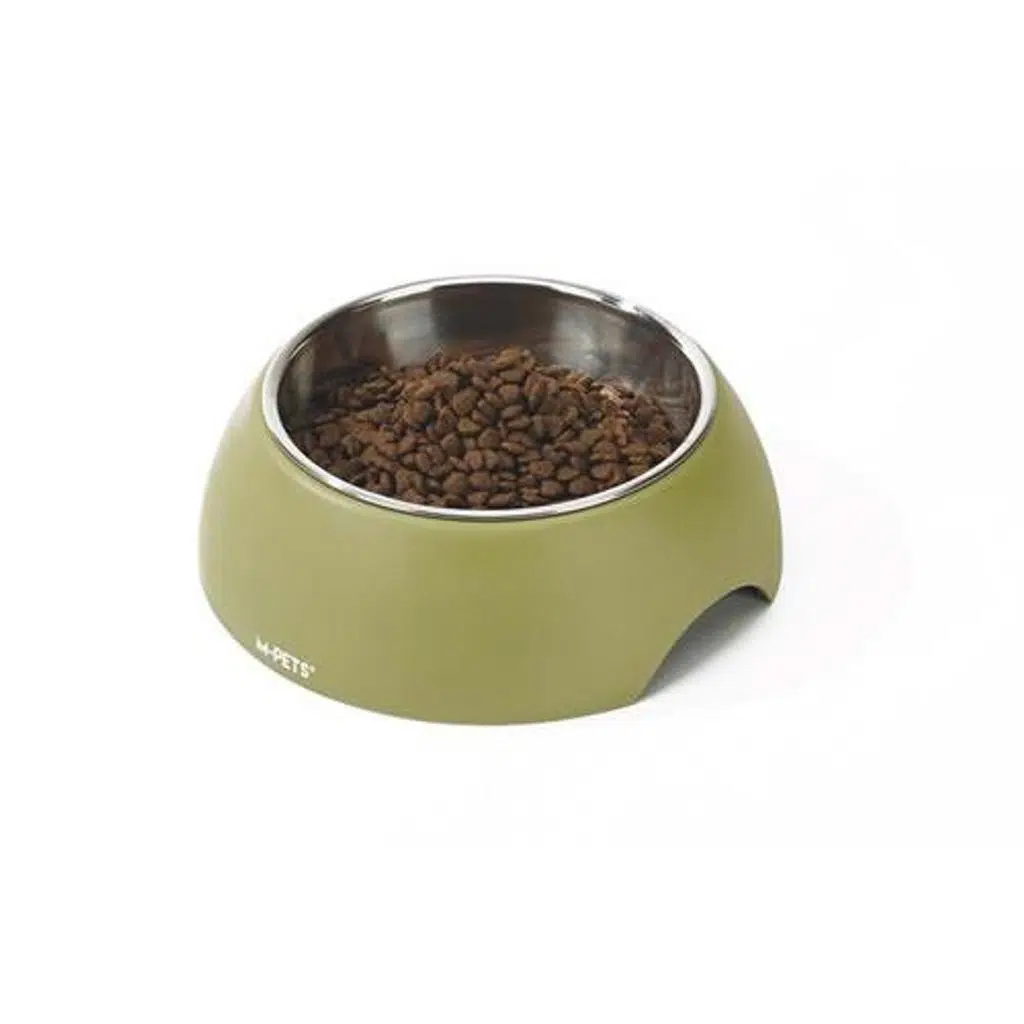 M-Pets Eco Bamboo Kedi ve Köpekler için Mama ve Su Kabı 350ml Yeşil
