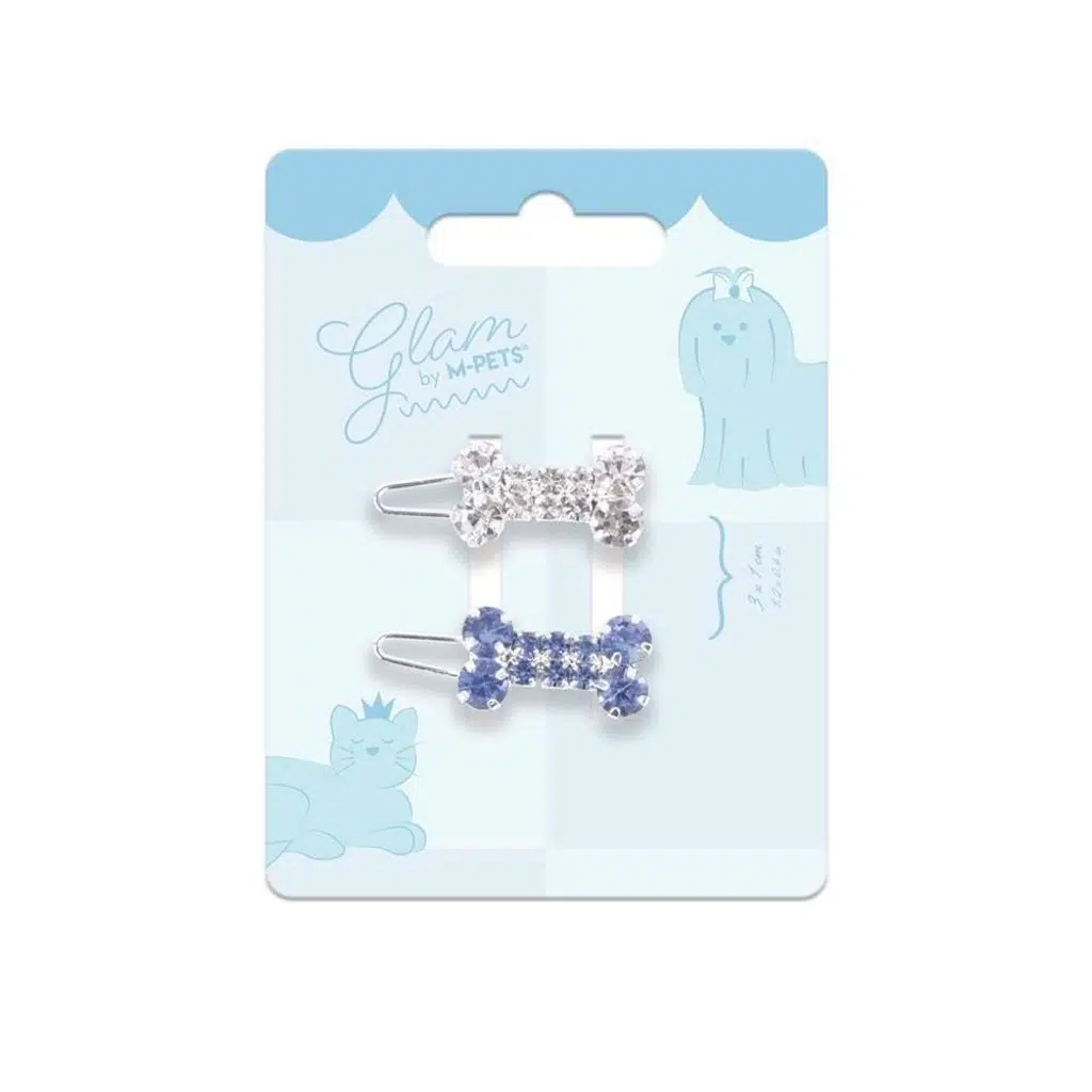 M-PETS GLAM KÖPEKLER İÇİN AKSESUAR TOKA BLUE/WHİTE