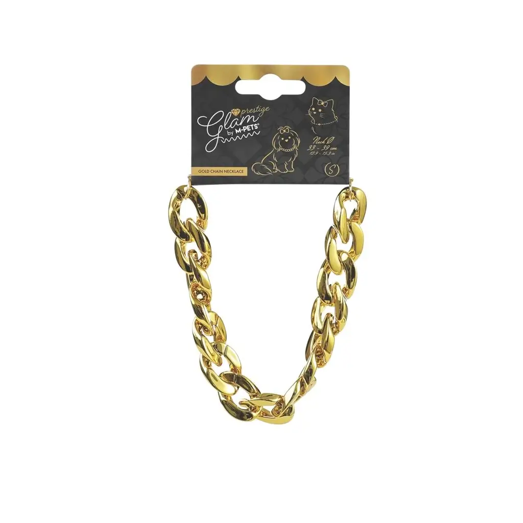 M-PETS GLAM PRESTİGE AKSESUAR GOLD CHAİN (S)