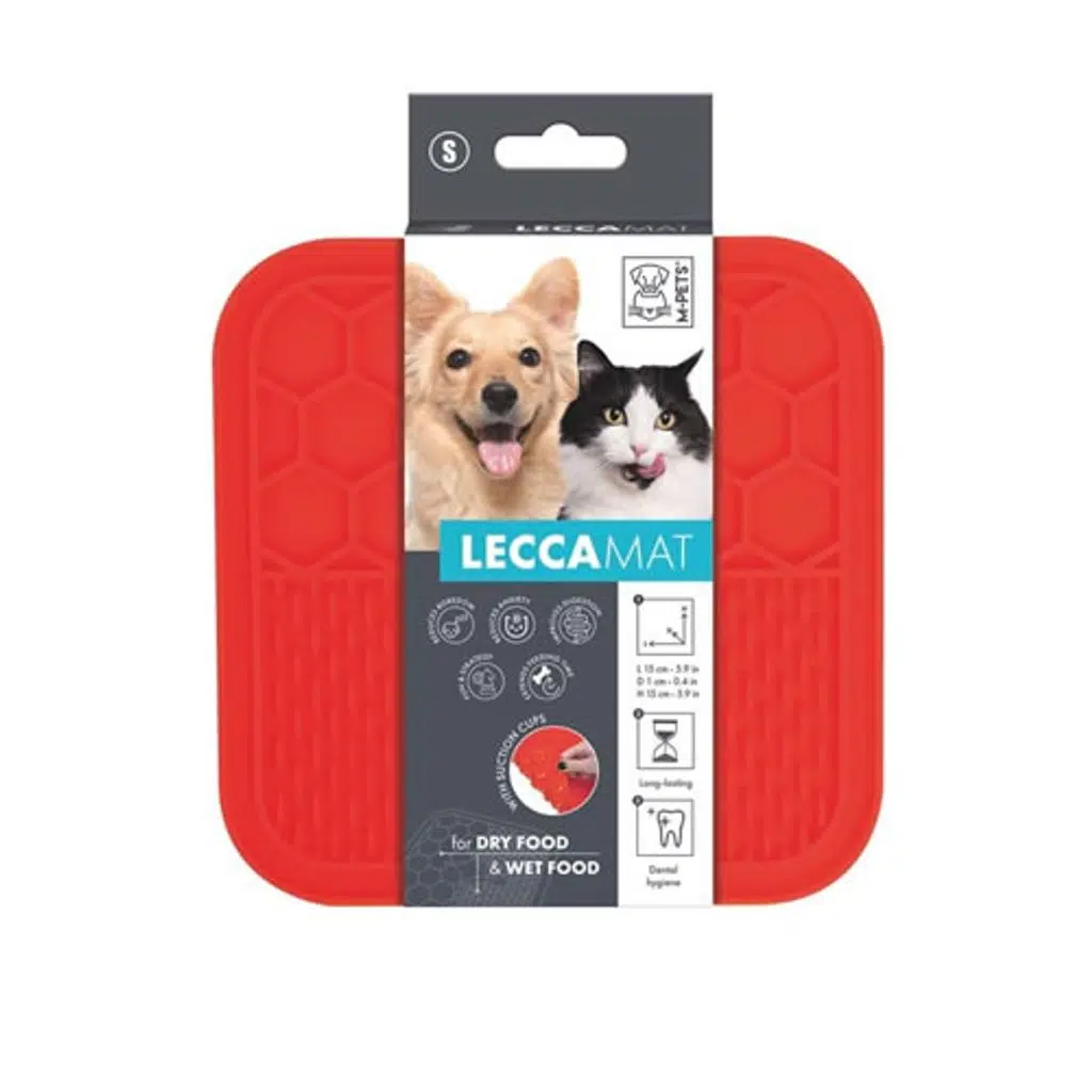 M-Pets Lecca Kedi ve Köpekler İçin Yavaş Beslenme Ödül Matı Kırmızı S