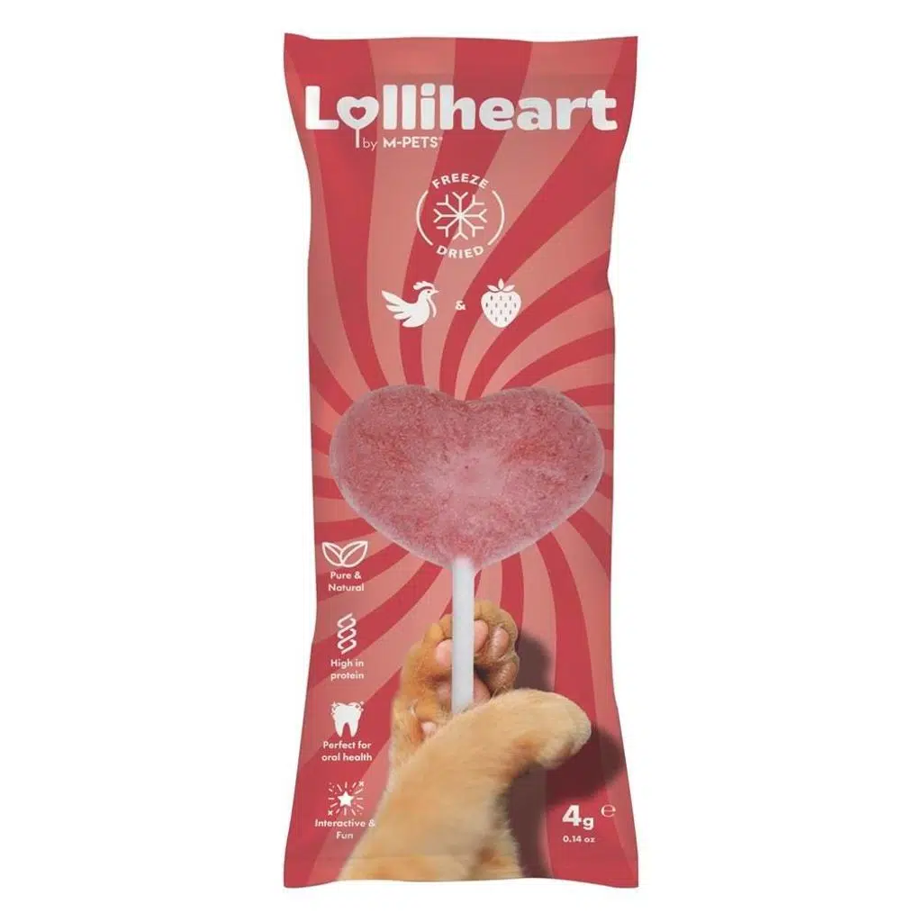 M-PETS LOLLİHEART ÇİLEKLİ KEDİ ÖDÜLÜ 4GR