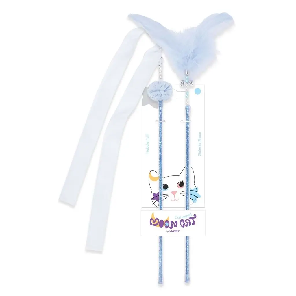 M-PETS MOONCAT KEDİ OYUNCAĞI OLTA BLUE 2Lİ SET