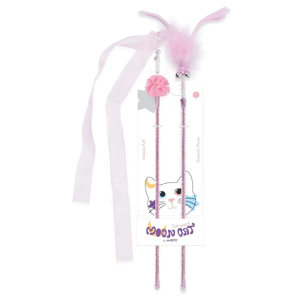 M-PETS MOONCAT KEDİ OYUNCAĞI OLTA PİNK 2Lİ SET