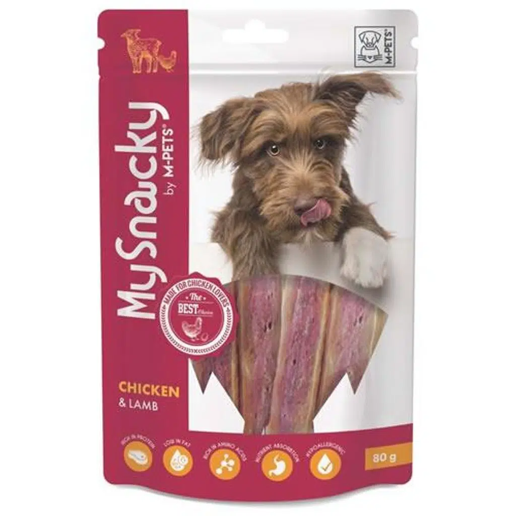 M-Pets My Snacky Chicken Lamb - Tavuklu Kuzu Etli Köpek Ödül Maması 80 gr