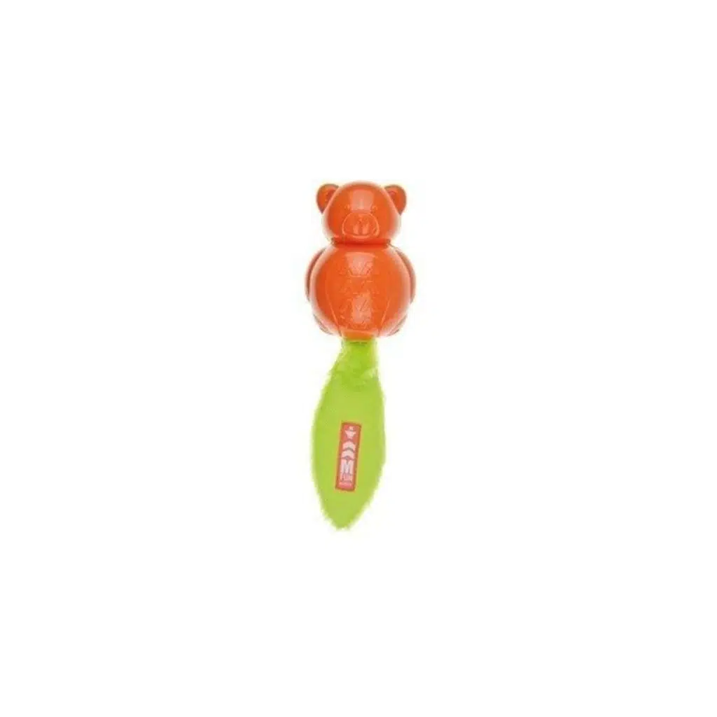 M-PETS ON/OFF TEDDY KÖPEKLER İÇİN KAUÇUK OYUNCAK ORANGE/GREEN