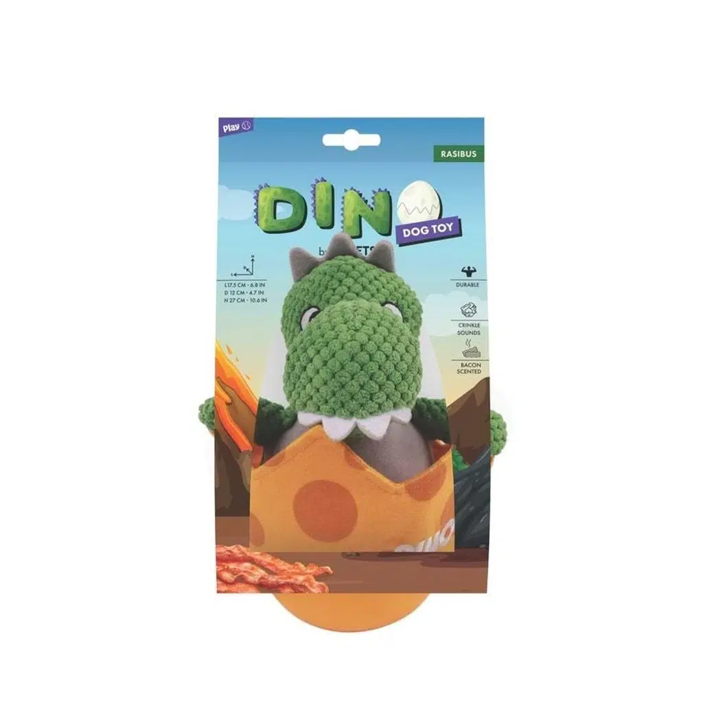 M-PETS PLAY DİNO RASIBUS PASTIRMA AROMALI KÖPEK OYUNCAĞI