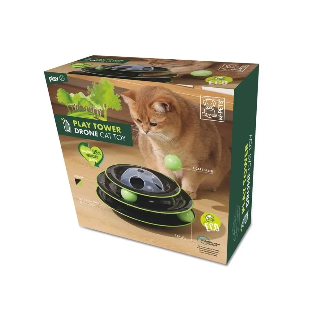 M-PETS PLAY TOWER DRONE KEDİ OYUNCAĞI