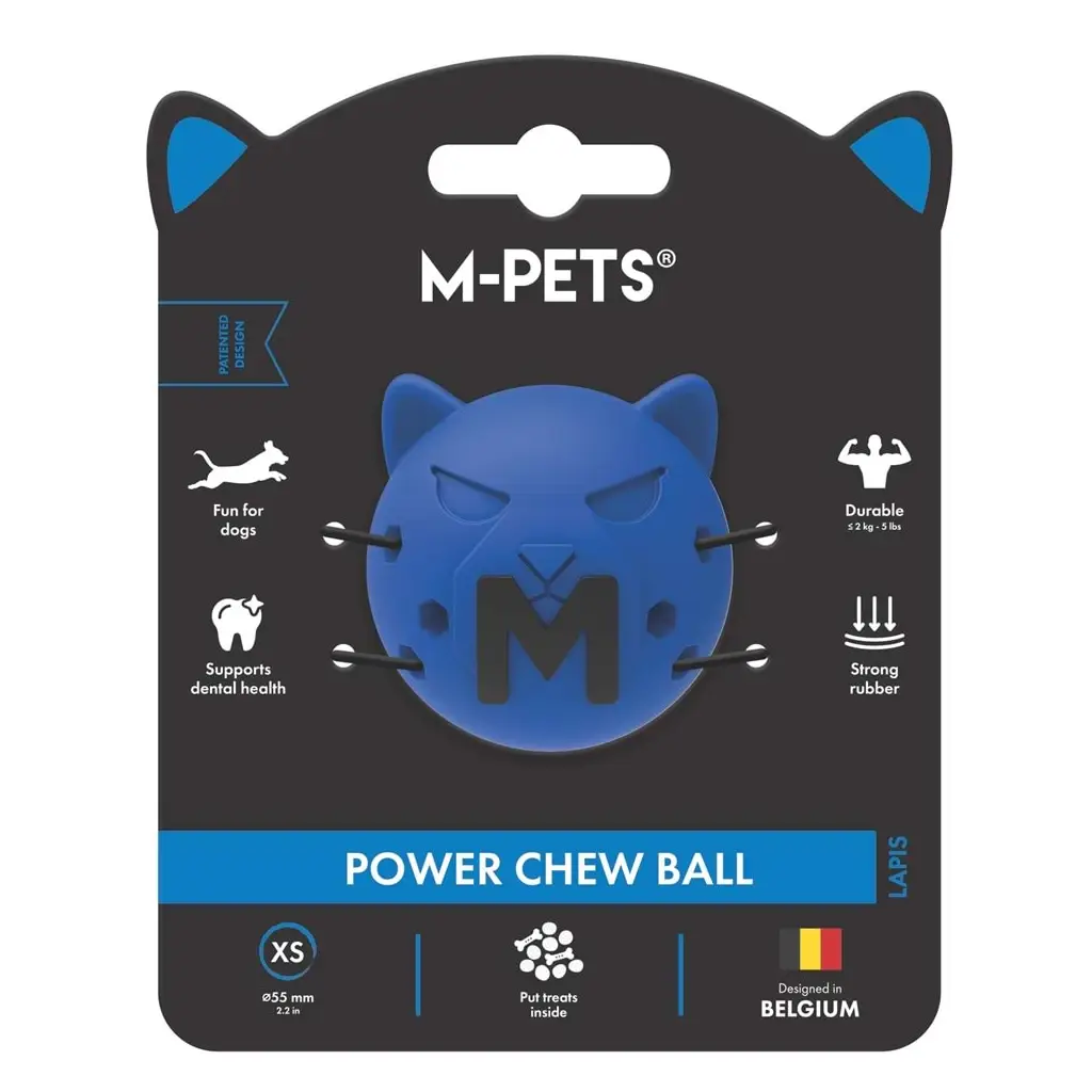 M-PETS POWER CHEW BALL KAUÇUK KÖPEK OYUNCAĞI LAPİS (XS)