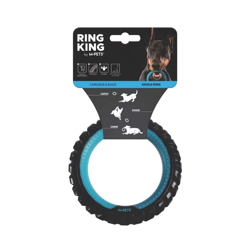 M-PETS RING KING KÖPEK OYUNCAĞI SINGLE BLUE/BLACK