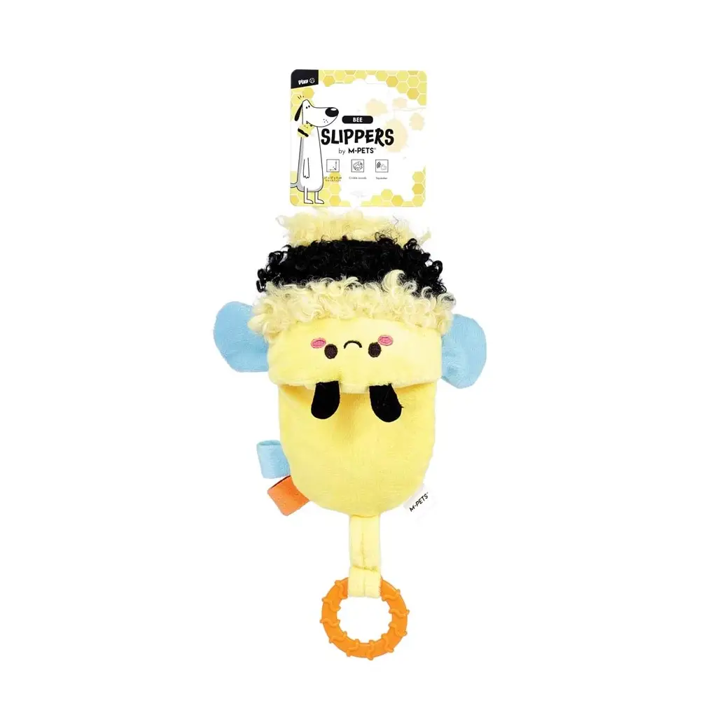 M-PETS SLİPPERS BEE KÖPEK OYUNCAĞI YELLOW
