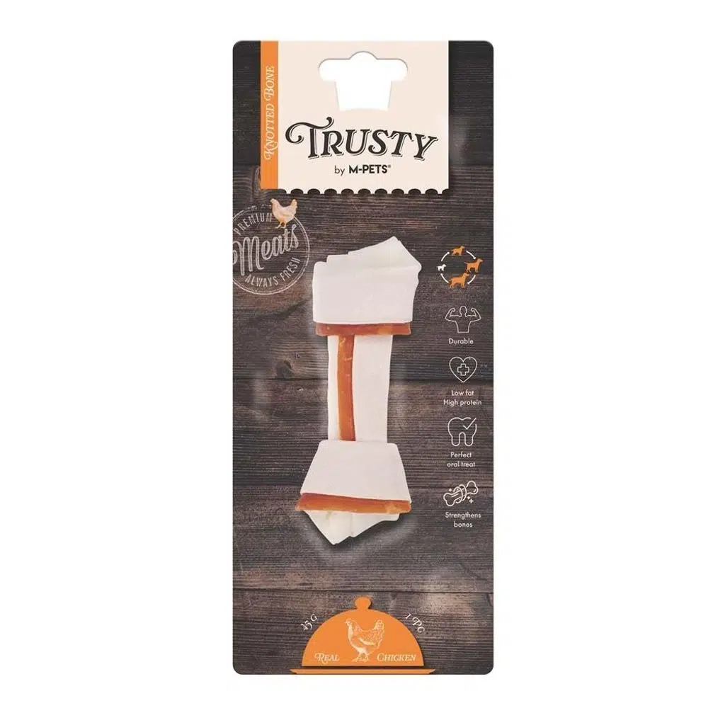 M-PETS TRUSTY CHICKEN DÜĞÜMLÜ KEMİK 45GR/12,7CM