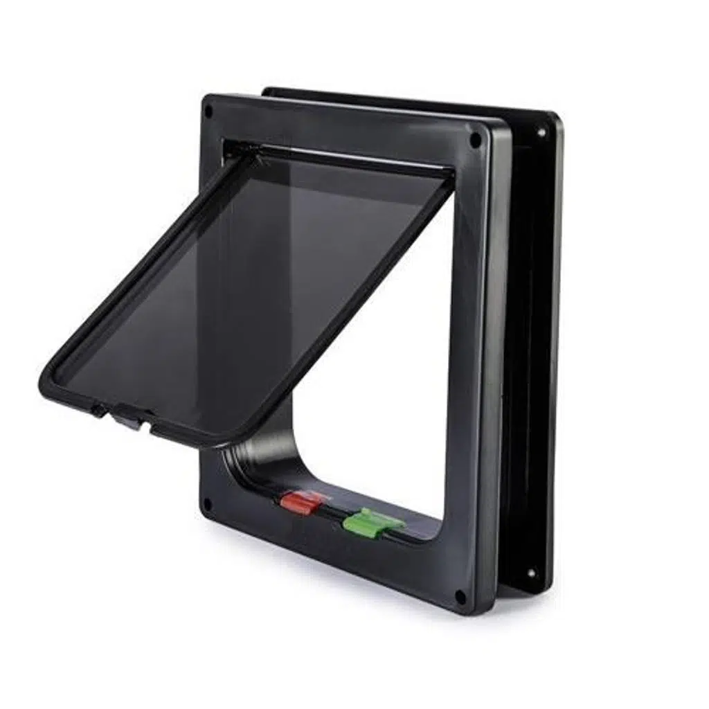 Miapet Kedi Köpek Kapısı 4 Yollu 25x23,5x5 cm Siyah