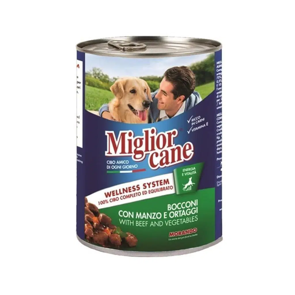 Miglior Cane Köpek Konservesi Biftekli/Sebzeli-405 Gr
