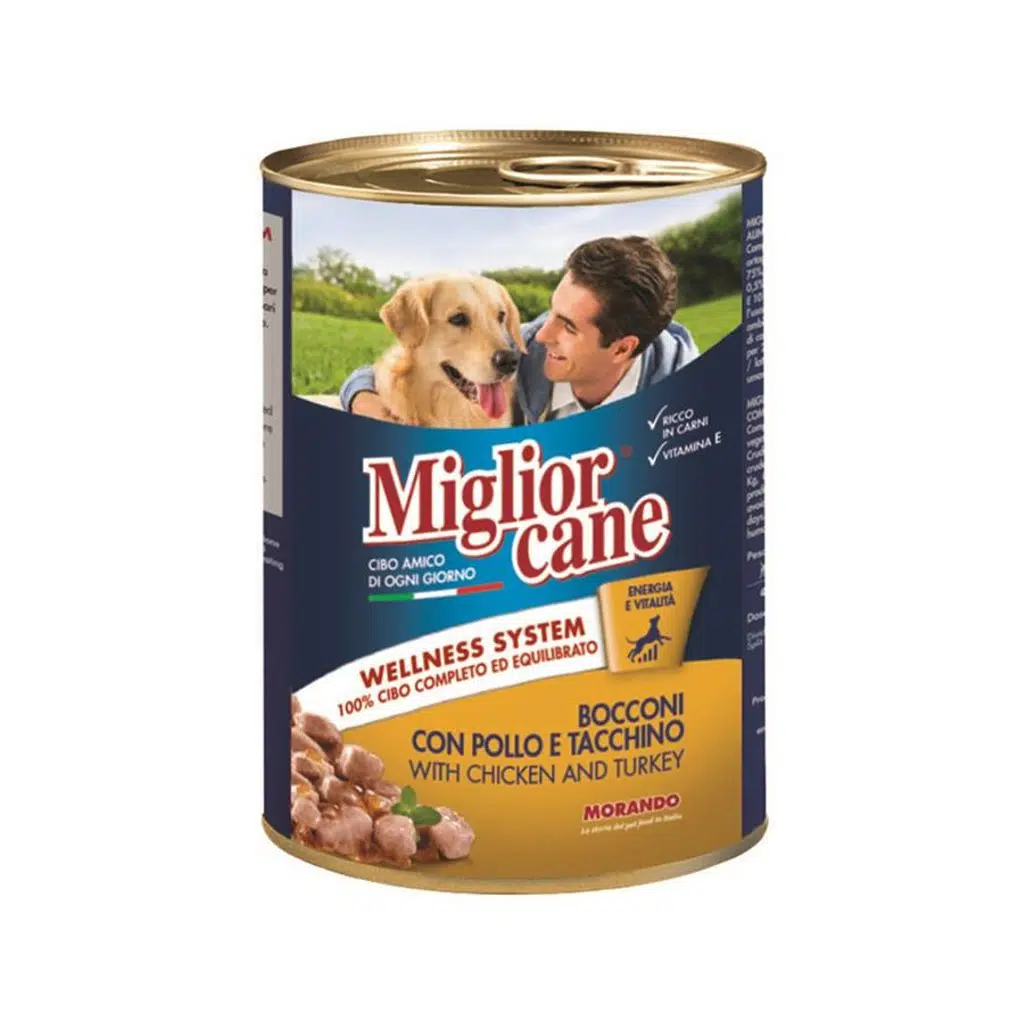 Miglior Cane Köpek Konservesi Tavuk-Hindi- 405 Gr