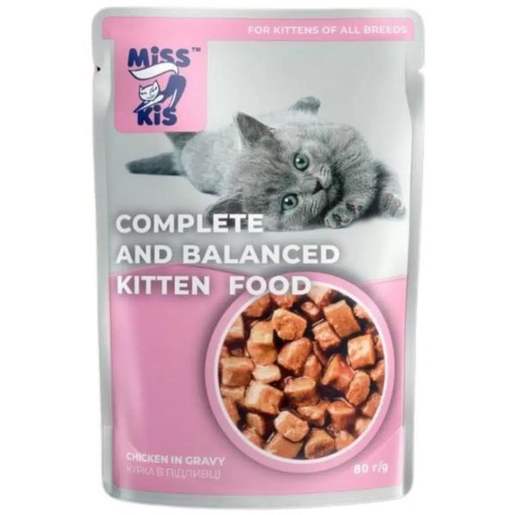 Miss Kis Tavuklu Yavru Kedi Yaş Maması 80gr