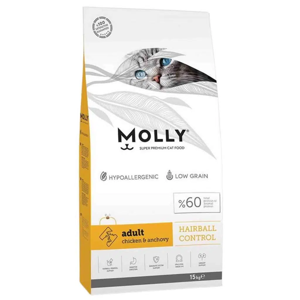 Molly Düşük Tahıllı Hipoalerjenik Tavuklu 15 kg Yetişkin Kedi Maması