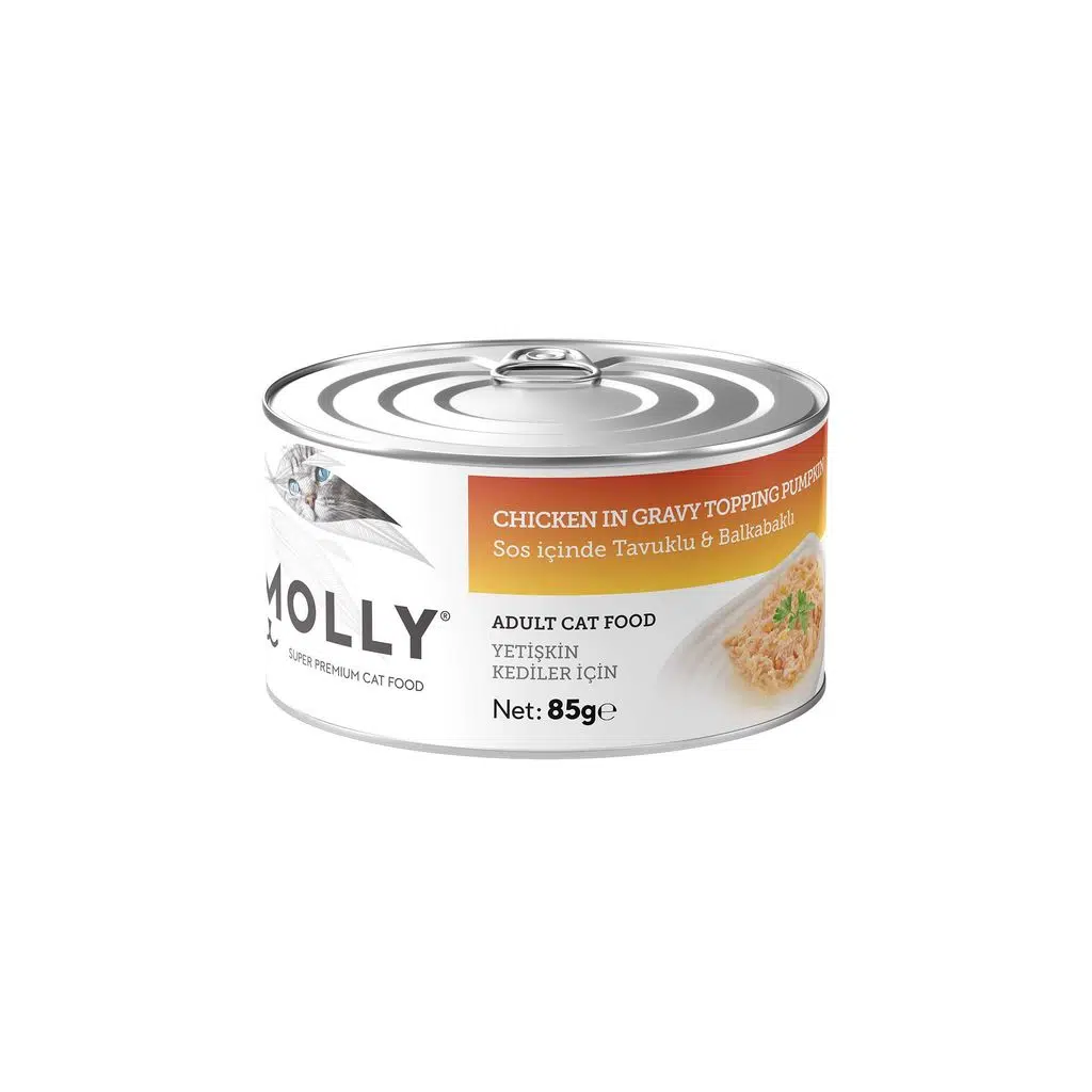 Molly Soslu Tavuklu Balkabaklı Kedi Konservesi 85 gr