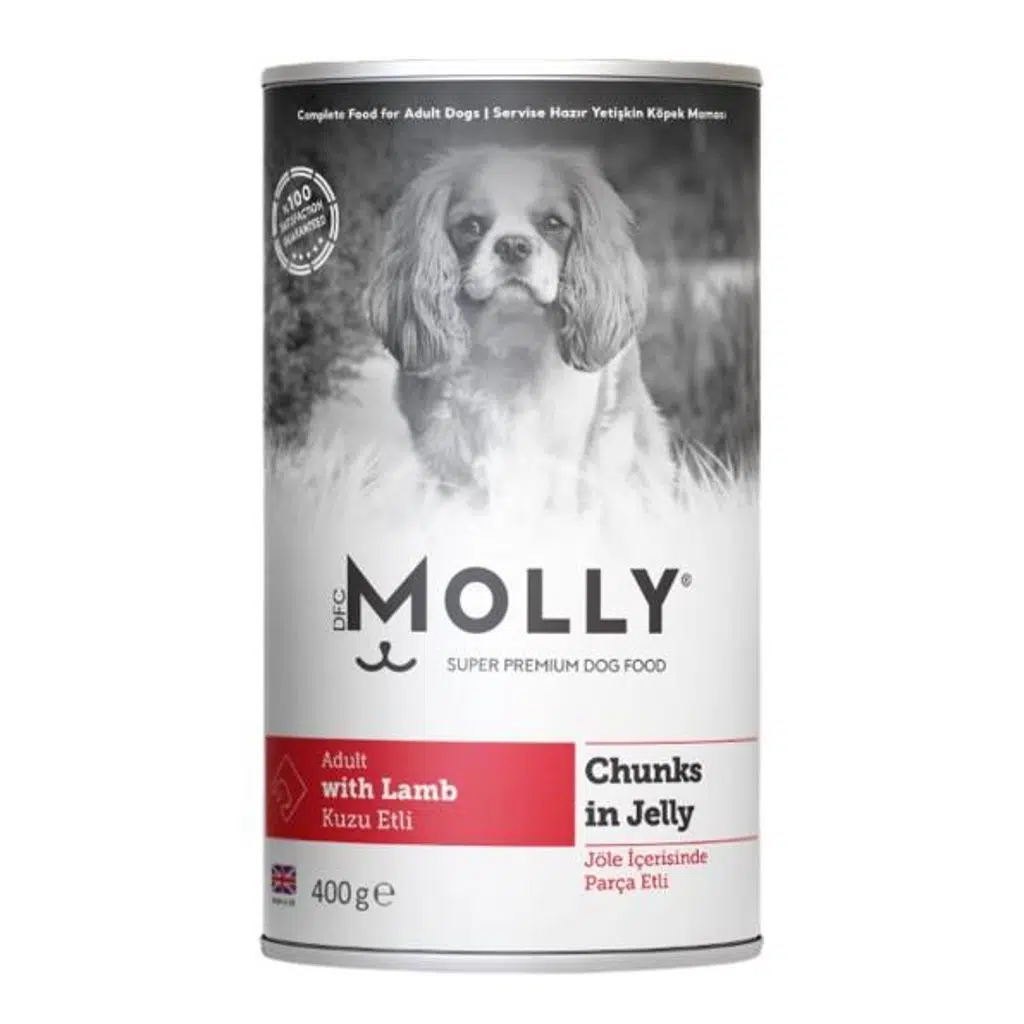Molly Kuzu Etli Köpek Konservesi Jöle İçinde Parca Etli 400 Gr