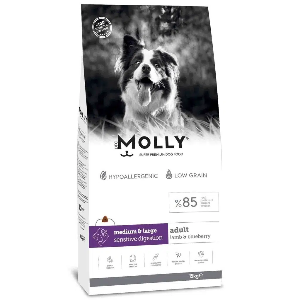 Molly Kuzulu Yabanmersinli Orta ve Büyük Irk Köpek Maması 15kg