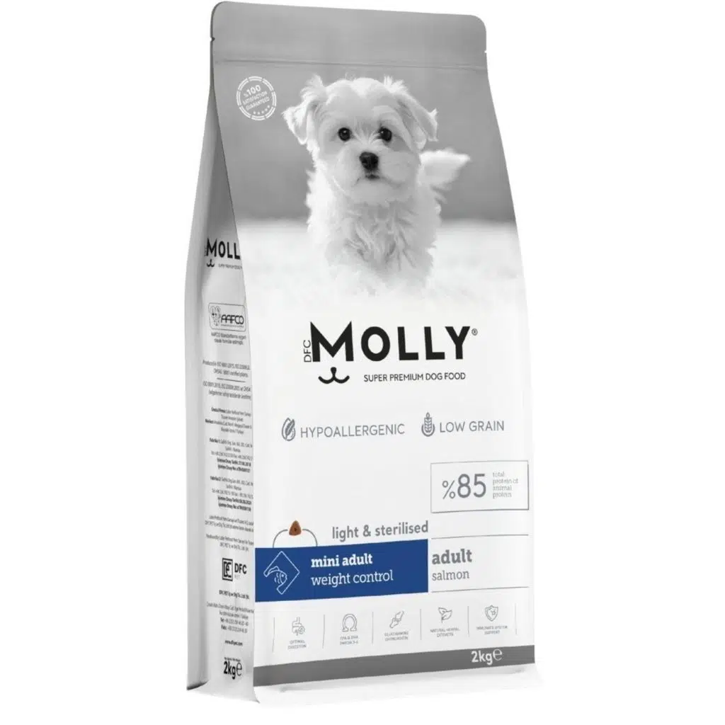 Molly Mini Irk Somonlu Kısırlaştırılmış Köpek Maması 2KG