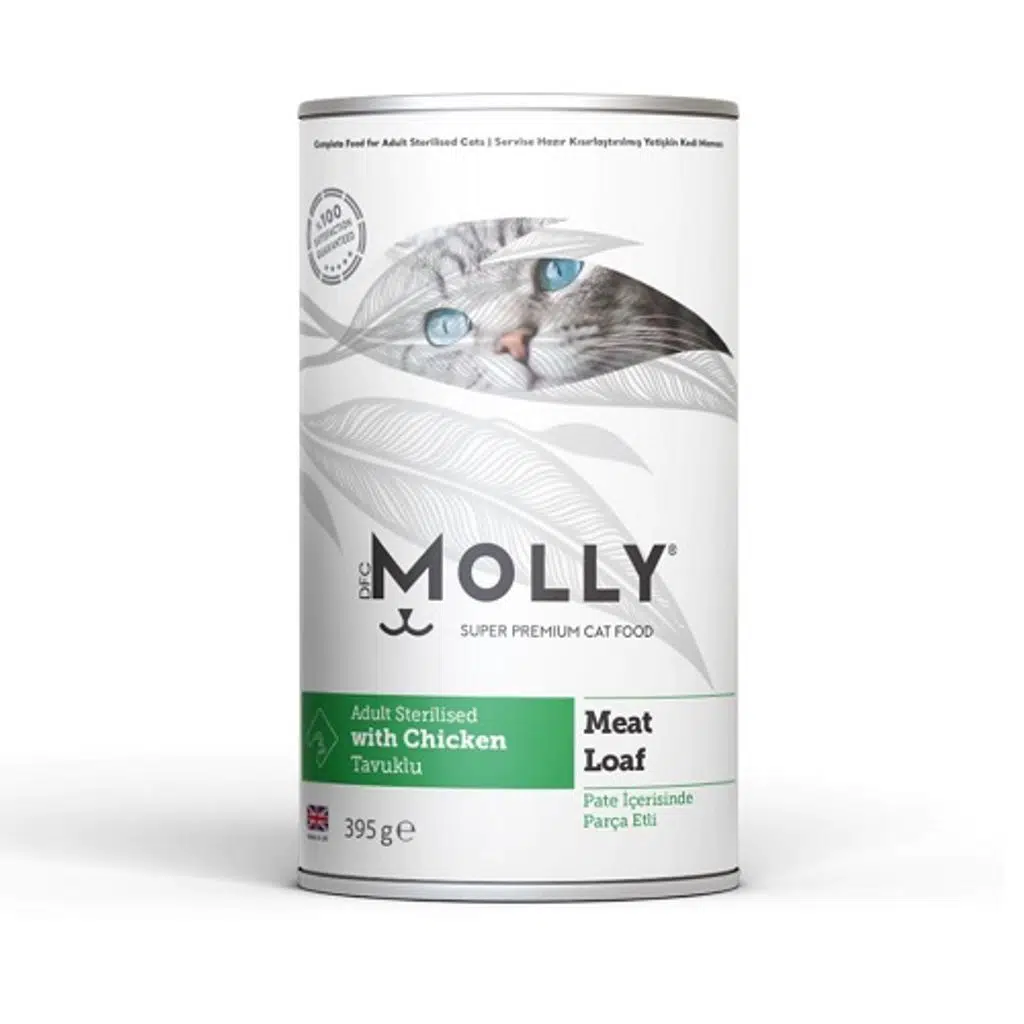 Molly Pate Tavuk Etli Kısırlaştırılmiş Kedi Konservesi 395 Gr